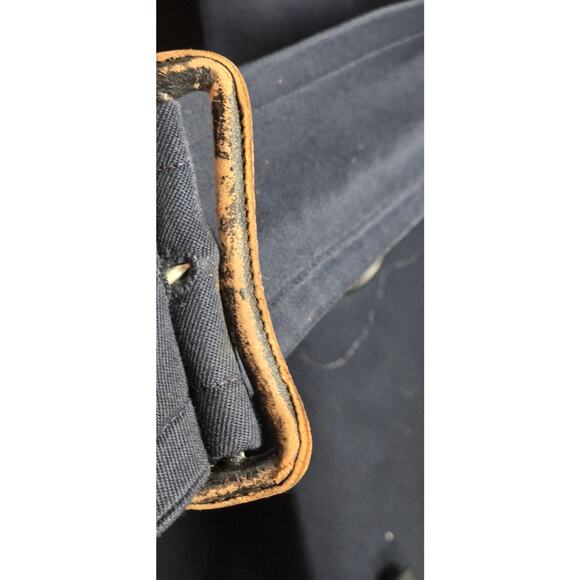 Vintage Mens 52R Burberrys London Prorsum Navy Blue Classic Belted Trench Coat - Picture 10 of 11